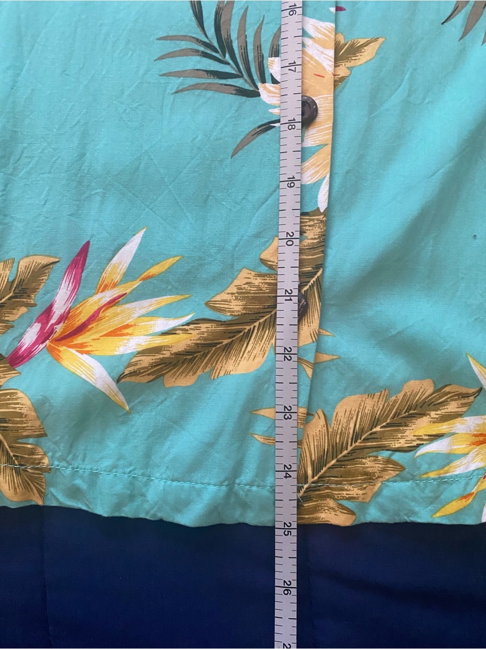 Two Palms Aqua Hawaiian Shirt - Picture 6 of 7